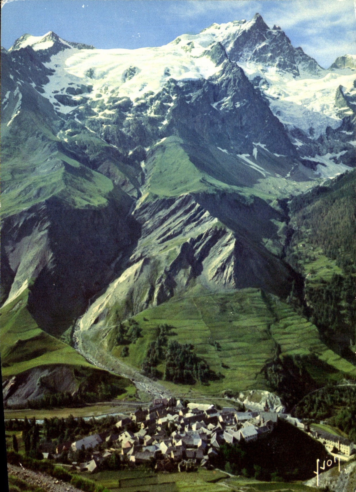 Village de La Grave — au pied de La Meije (3 983 m) — Hautes-Alpes — Éditions d'Art YVON