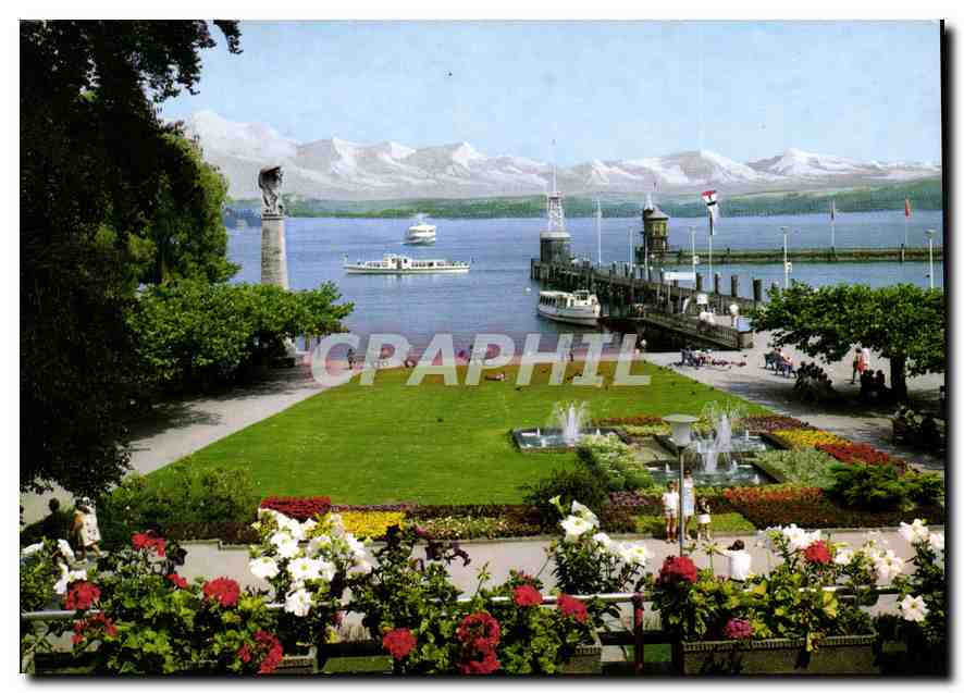 CPM Konstanz am Bodensee Konzilterrasse mit Hafen 