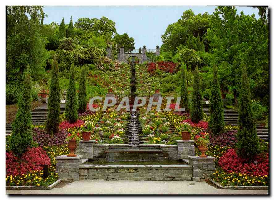 CPM Ile de Mainau au Lac de Constance Escalier d'eau a l'italienne 