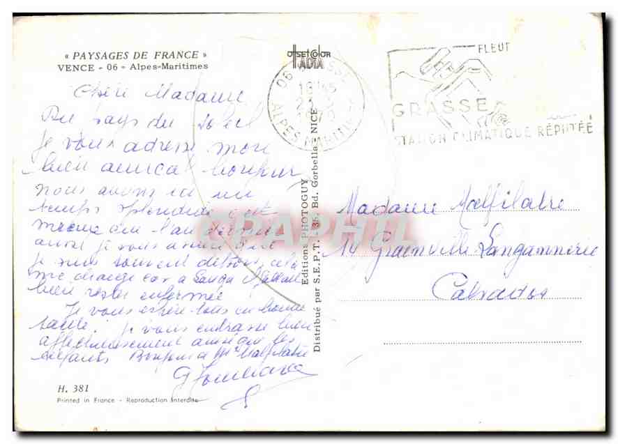 Vence — Vue générale — Éditeur S.E.P.T. n° H.381 — Reverso