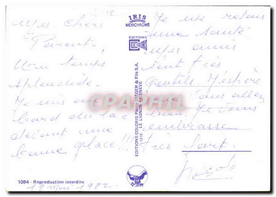 CPM Geneve la Roseraie  — Rückseite