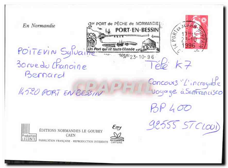 CPM En Normandie  — Verso