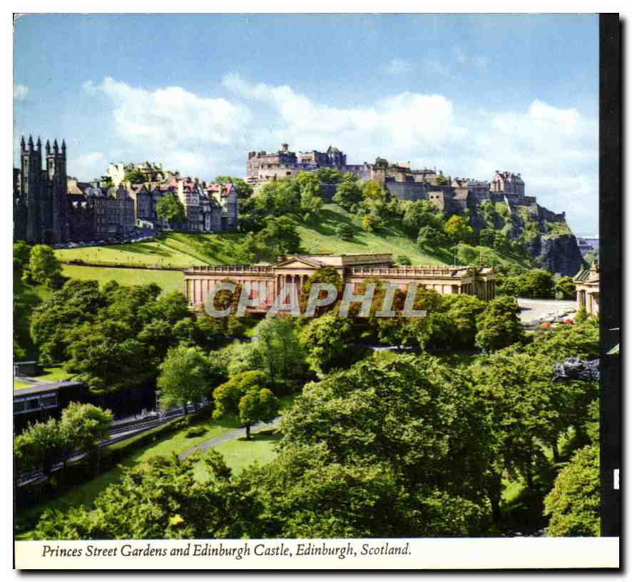 CPM Princes Street Gardens and Edinburgh Castle Edinburgh Scotland 