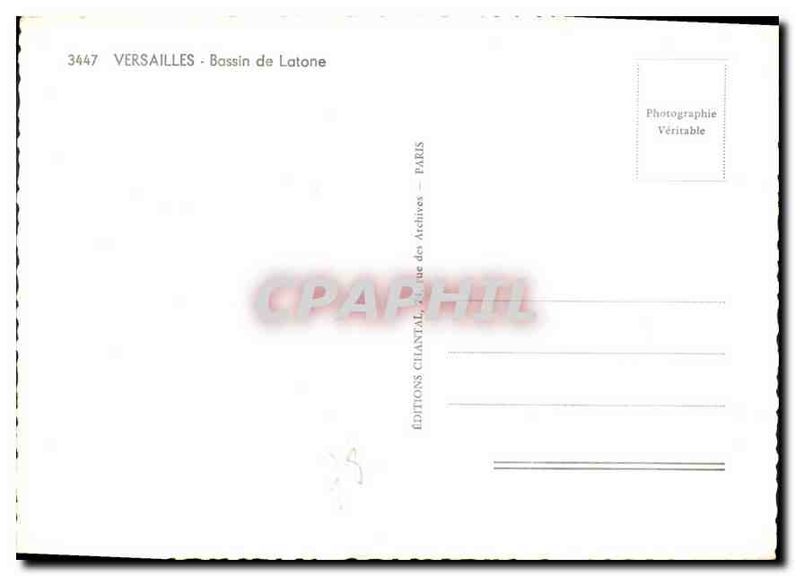 CPM Versailles Bassin de Latone  — Verso