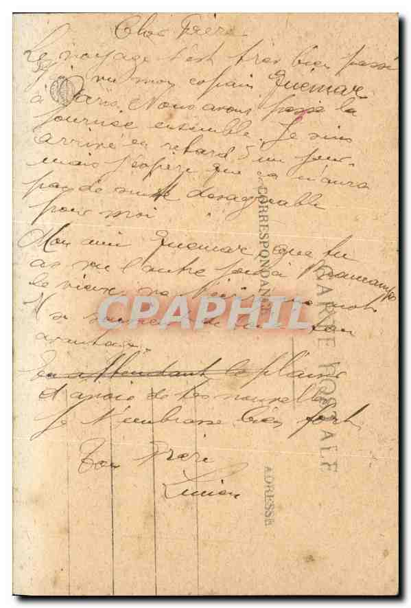 CPA Lyon  — Verso