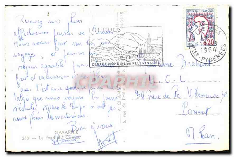 CPA Gavarnie le fond du Cirque  — Verso