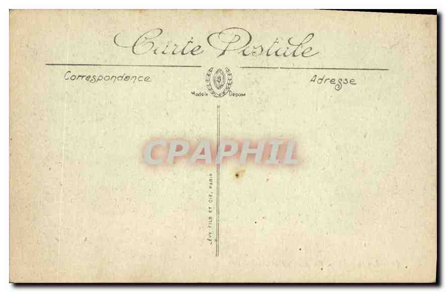 CPA Lourdes Vue vers le Chateau  — Rückseite