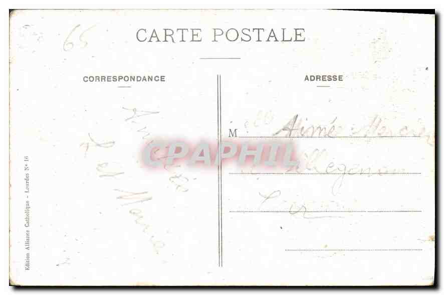 CPA Lourdes La Maison Paternelle de Bernadette Soubirous  — Verso