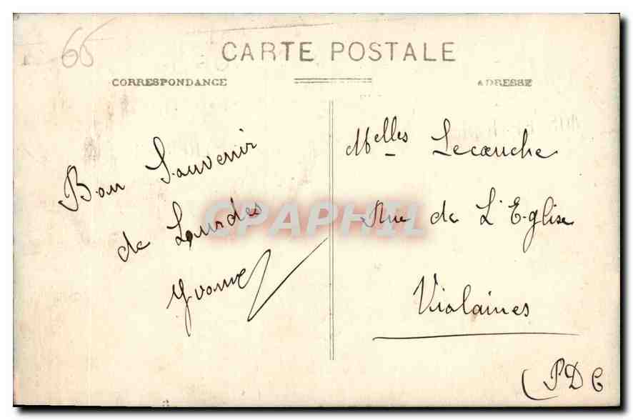 CPA Les Pyrenees Lourdes la Basilique  — Verso