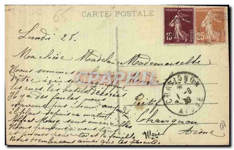 CPA Les Pyrenees Lourdes Apparition de la Vierge a Bernadette  — Verso