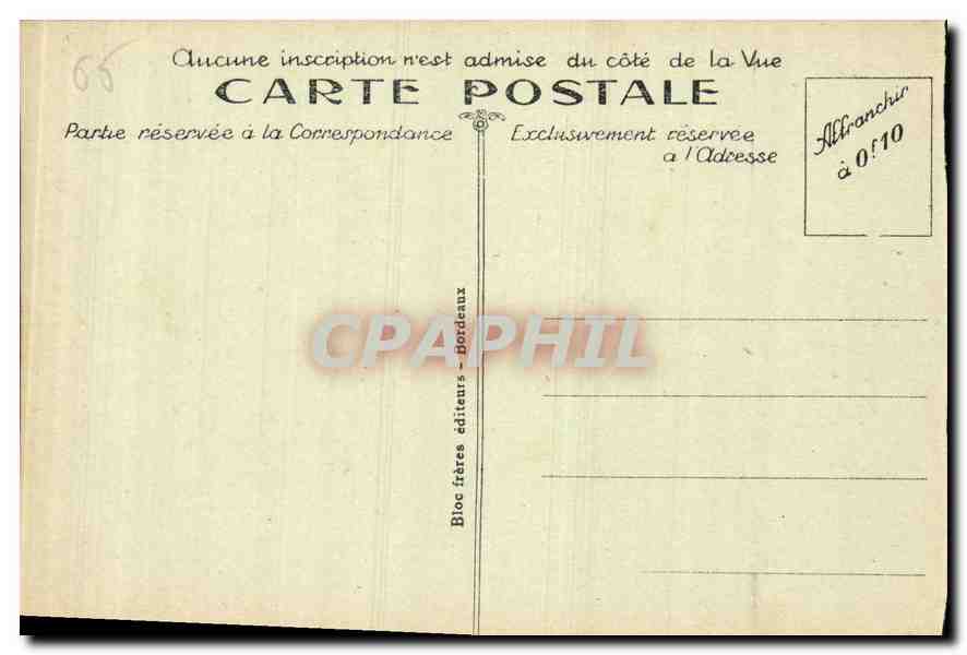 CPA Gavarnie Chemin de Tuquerouye les Pics Rouges du Pailla le Pimene  — Verso