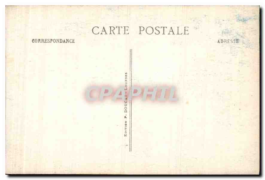 CPA Lourdes Le Chateau Fort  — Verso