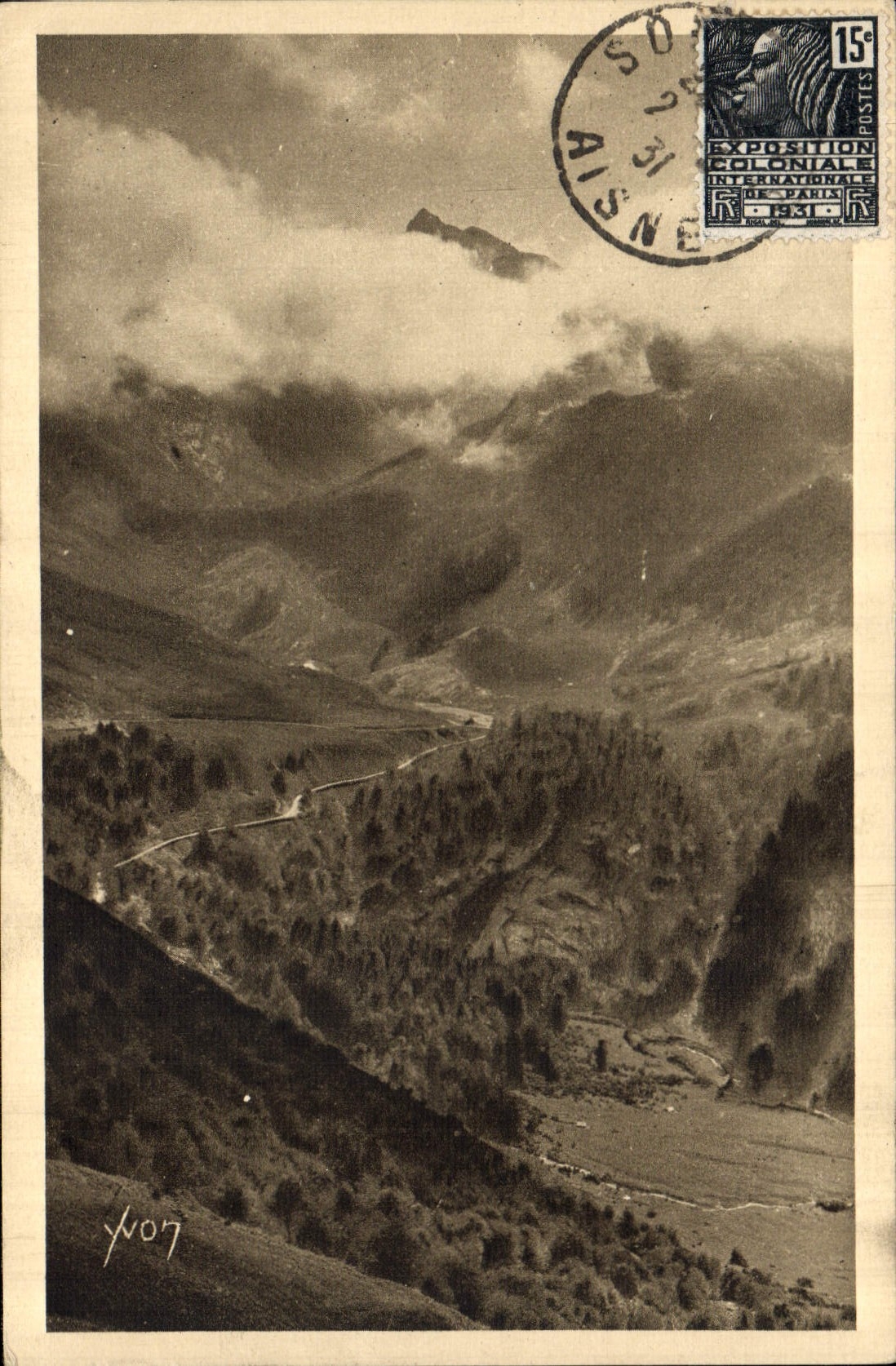 CPA La Douce France Les Pyrenees Route du Col d'Aubisque 
