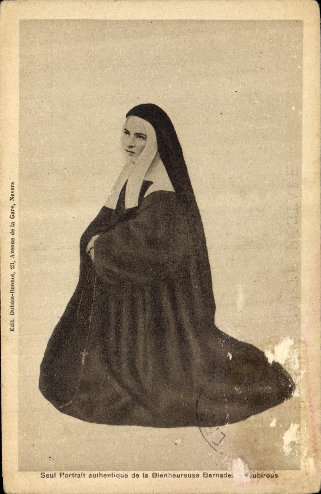 CPA Seul Portrait authentique de la Bienheureuse Bernadette Soubirous 