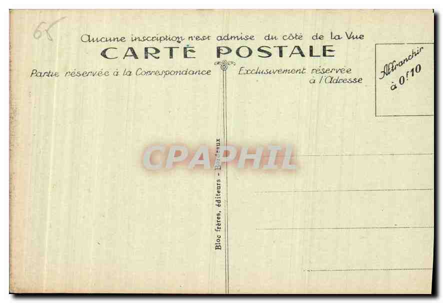 CPA Gavarnie Glacier du Taillon Fausse Breche et Taillon  — Verso