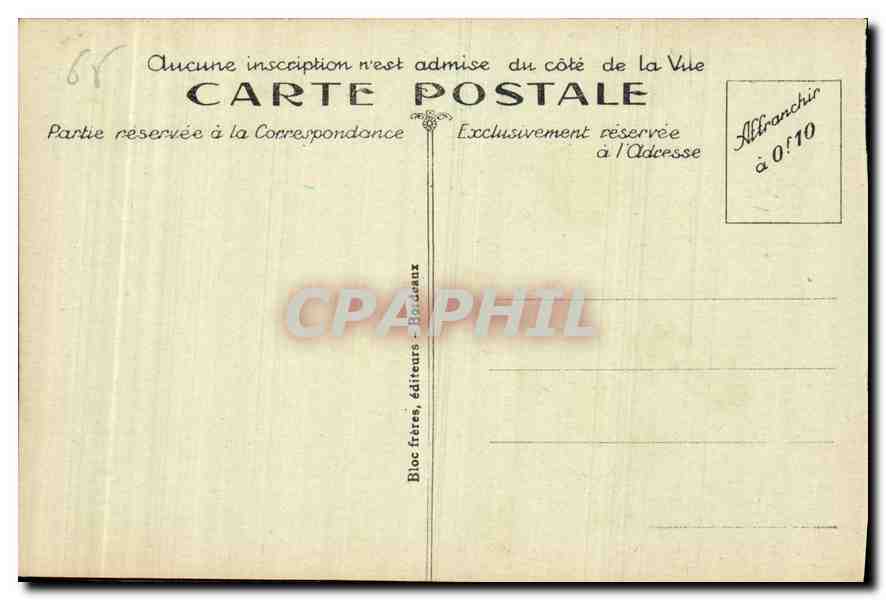 CPA Gavarnie Interieur du Cirque  — Verso