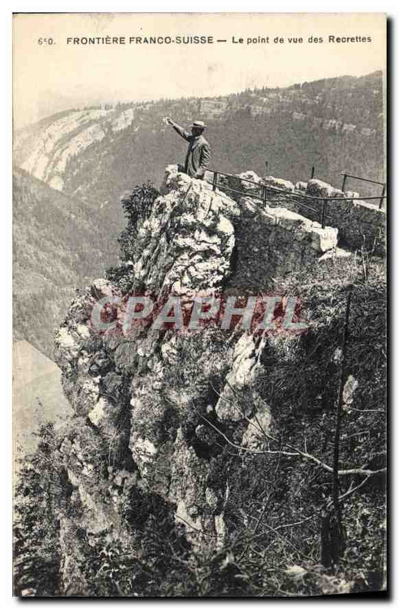 CPA Frontiere Franco Suisse le point de vue des Recrettes 