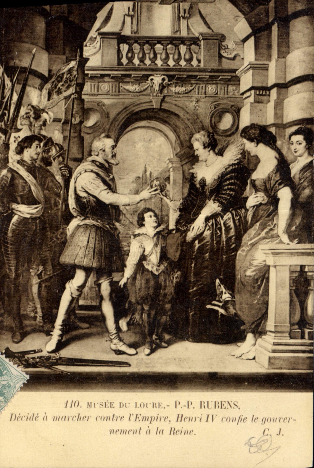 CPA Musee du Louvre P P Rubens Decide a marcher contre l'Empire Henri IV coufie le gouvernement a la
