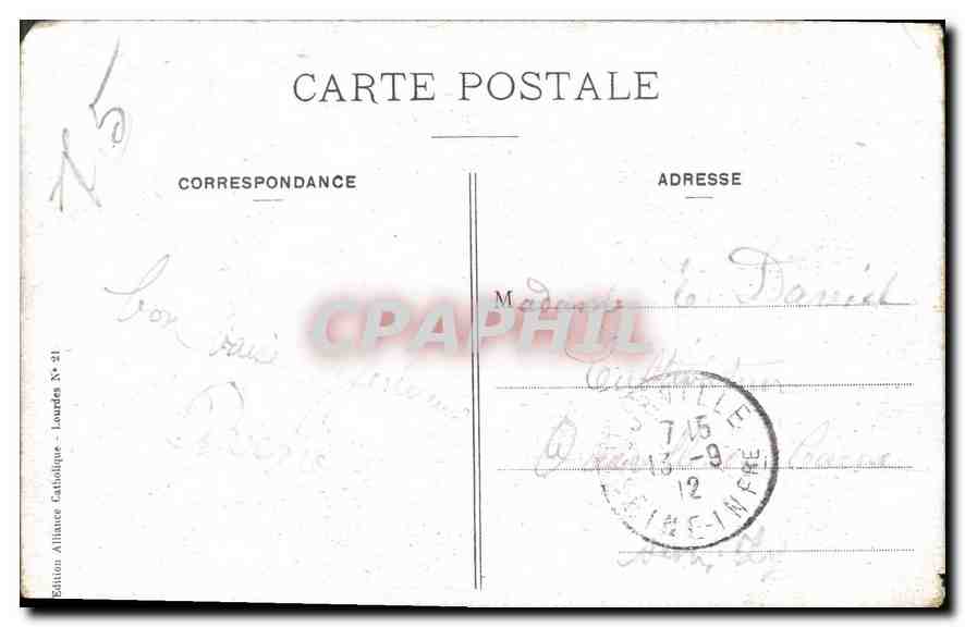 CPA Lourdes Le Vieux Lourdes et les Pyrenees  — Verso