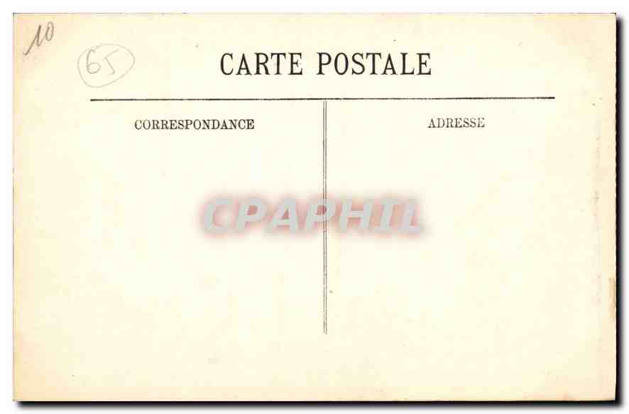 CPA Environs de Cauterets Route du Pont d'Espagne Cascade du Cerisey  — Rückseite