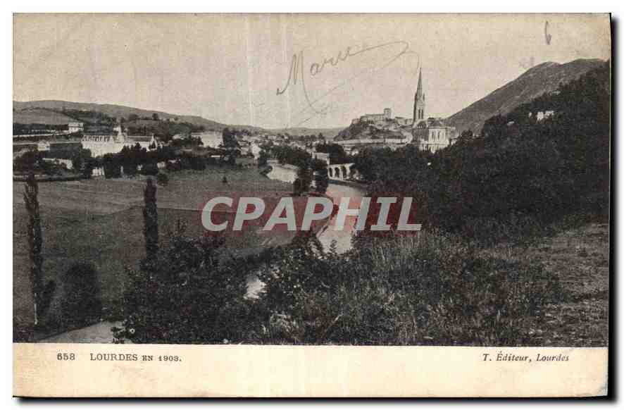 CPA Lourdes en 1903 