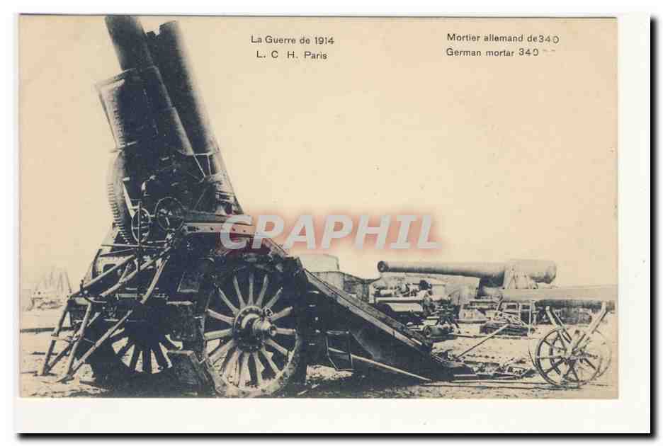Deutscher 340-Mörser — Der Krieg von 1914 — L. C. H. Paris
