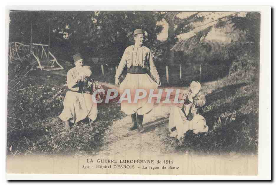 La Guerre Européenne de 1914 - Léçon de danse - Hôpital Desbois
