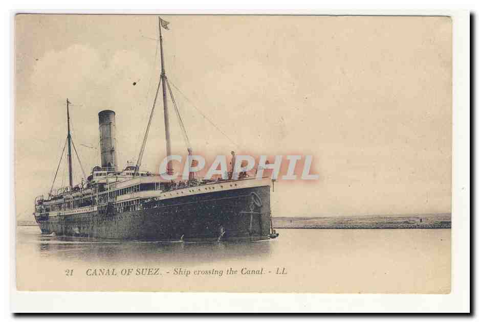 Canal de SUEZ the SUEZ Canal Ship crossing the Canal Bateau Ship CPA