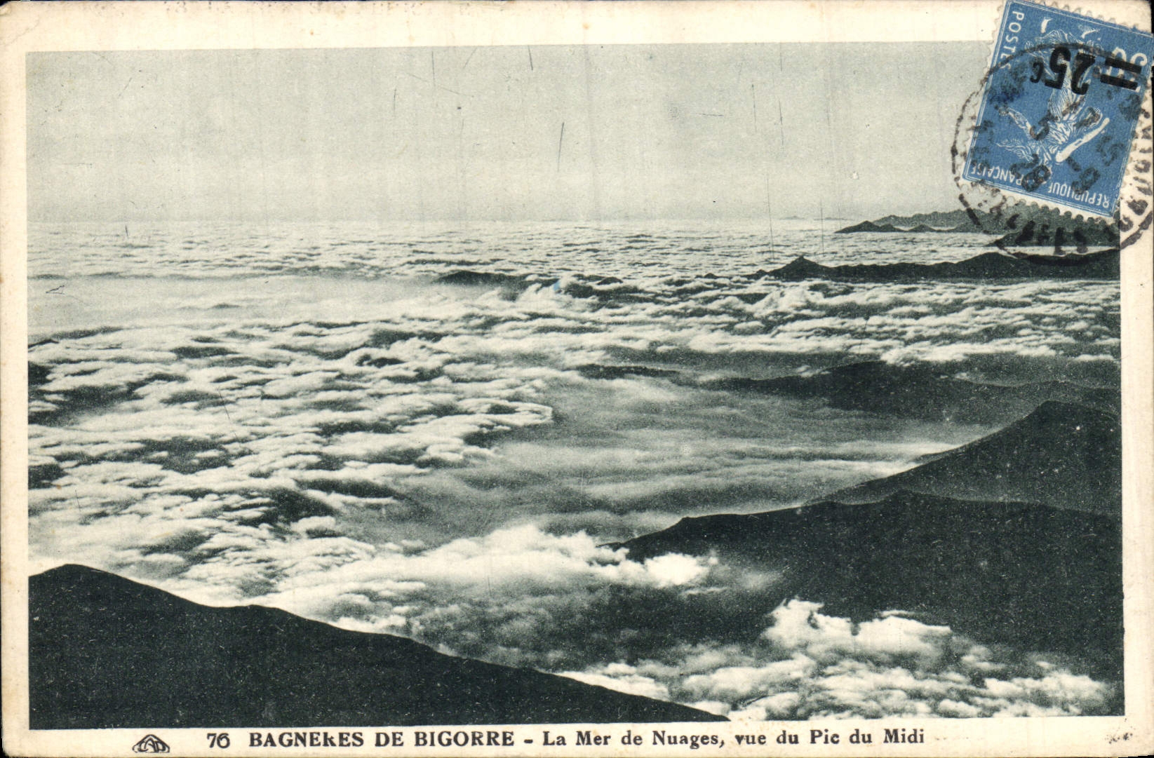 Die Wolkenmeer, Ansicht vom Pic du Midi — Bagnekes de Bigorre — n°76