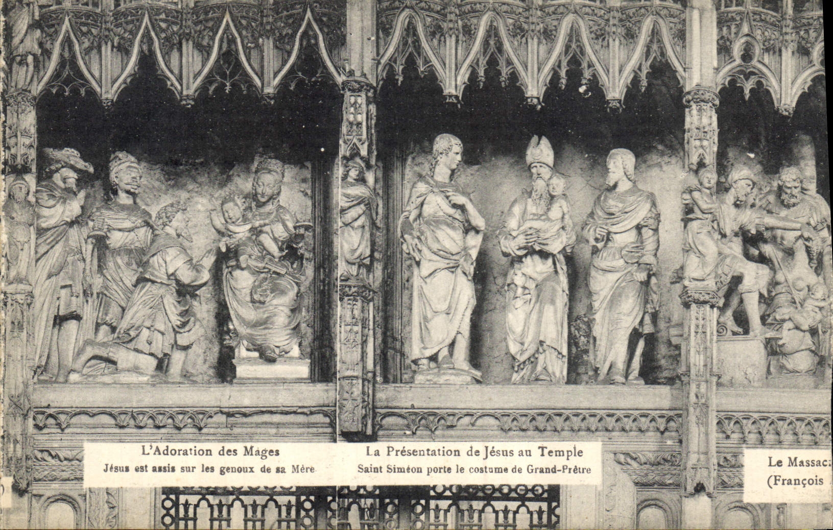 CPA L'Adoration de Mages La Presentation de Jesus au Temple Chartres