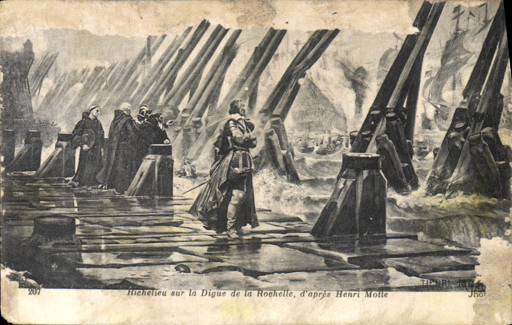 CPA Richelieu sur la Digue de la Rochelle d'apres Henri Motte 