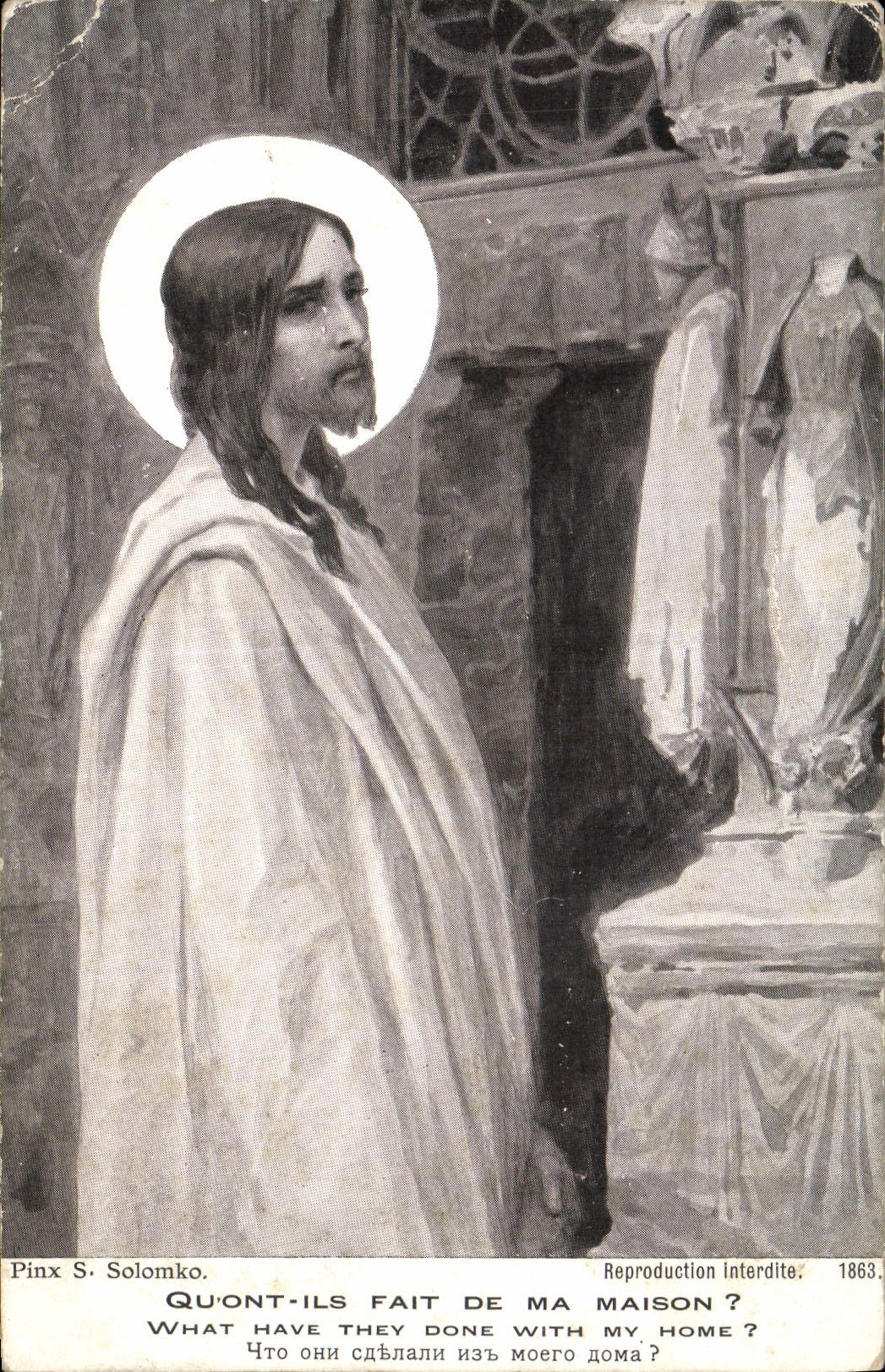 CPA Qu'ont ils fait de ma Maison Christ