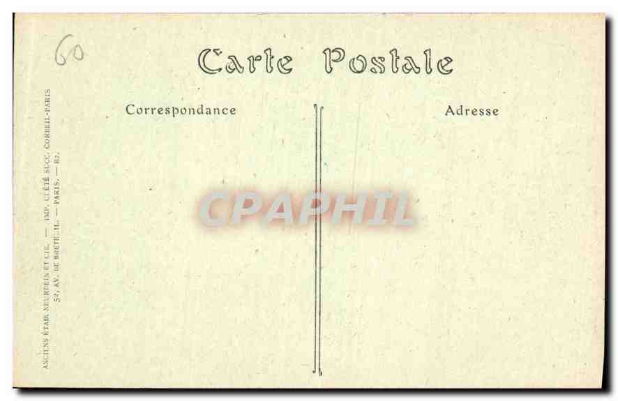 CPA Parc du Chateau de Chantilly Les Trois Allees  — Rückseite
