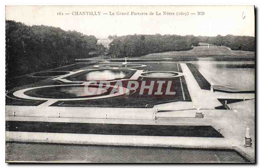 CPA Chantilly Le Grand Parterre de Le Notre 