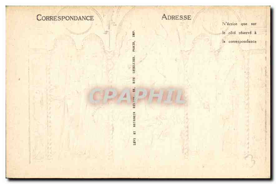 CPA Lorenzo di Nicolo Le Couronnement de la Vierge Musee Conde Chantilly  — Rückseite