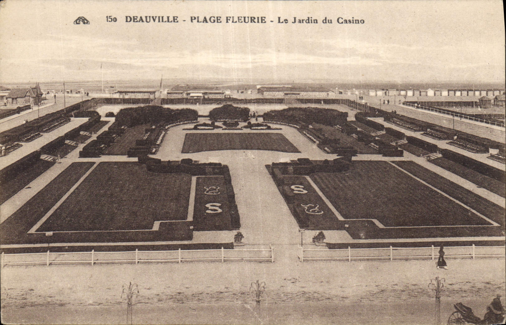Deauville - Plage Fleurie - Le Jardin du Casino — éditeur CPA PHIL, n° 150