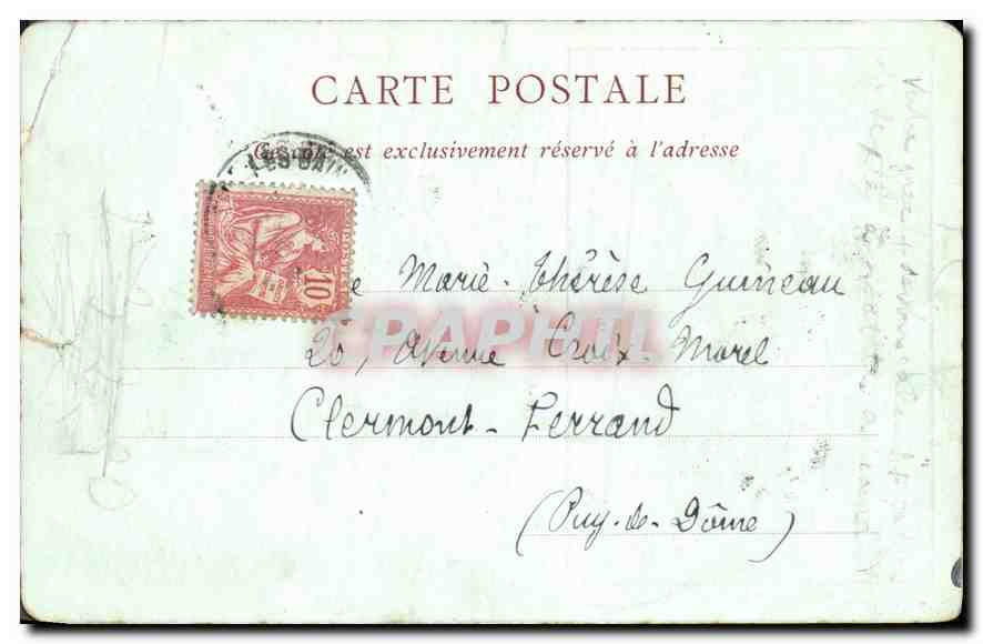 CPA Le Quesne Madame La Pluie Diable — Verso