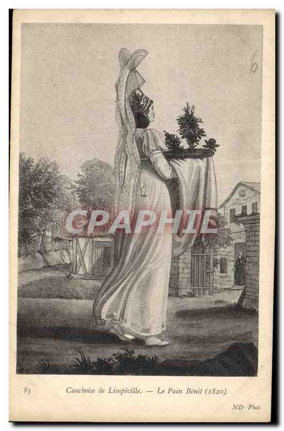 CPA Cauchoise de Limpiville Le Pain Benit Folklore