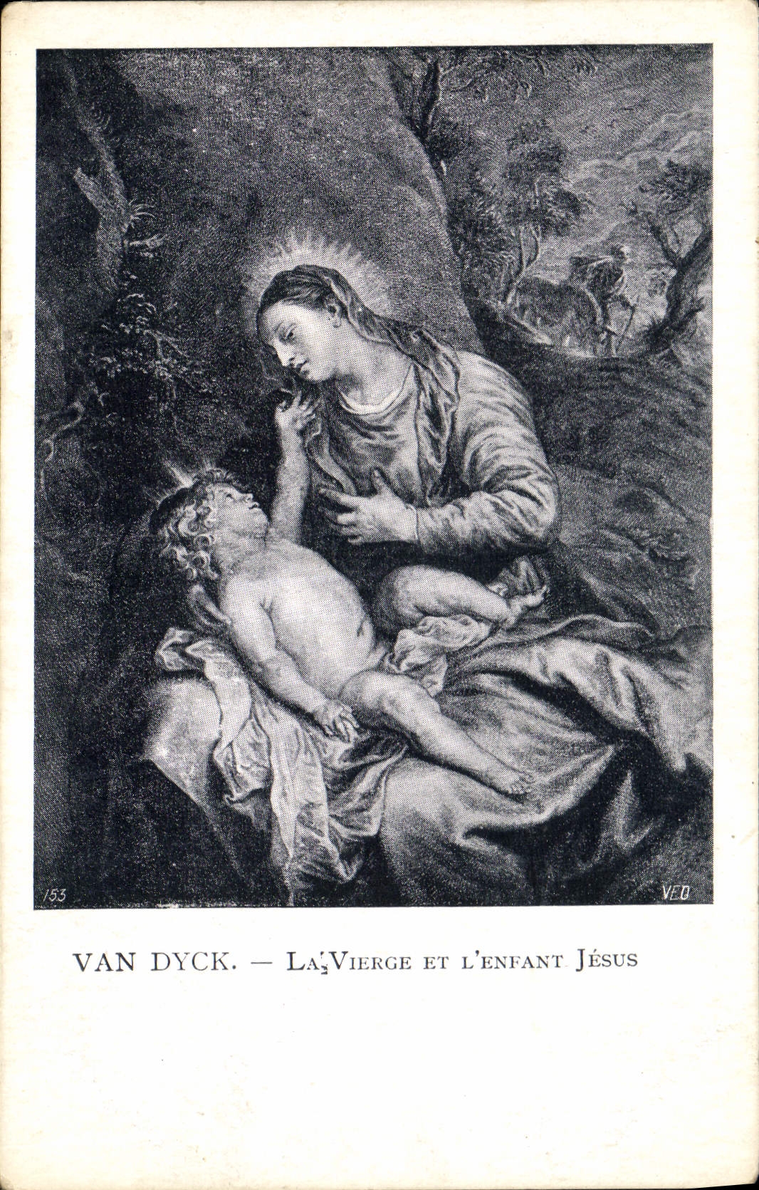 CPA Van Dyck La Vierge et l'Enfant Jesus 