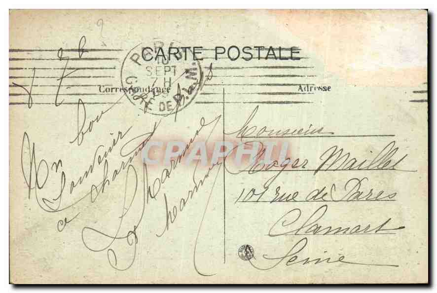 CPA Chateau de Tournoel Porte d'Entree  — Rückseite