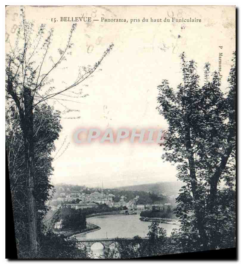 CPA Bellevue Panorama pris du haut du Funiculaire 