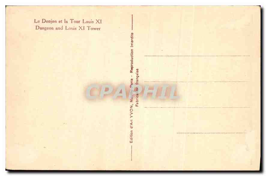 CPA Le Donjon et la Tour Louis  — Verso