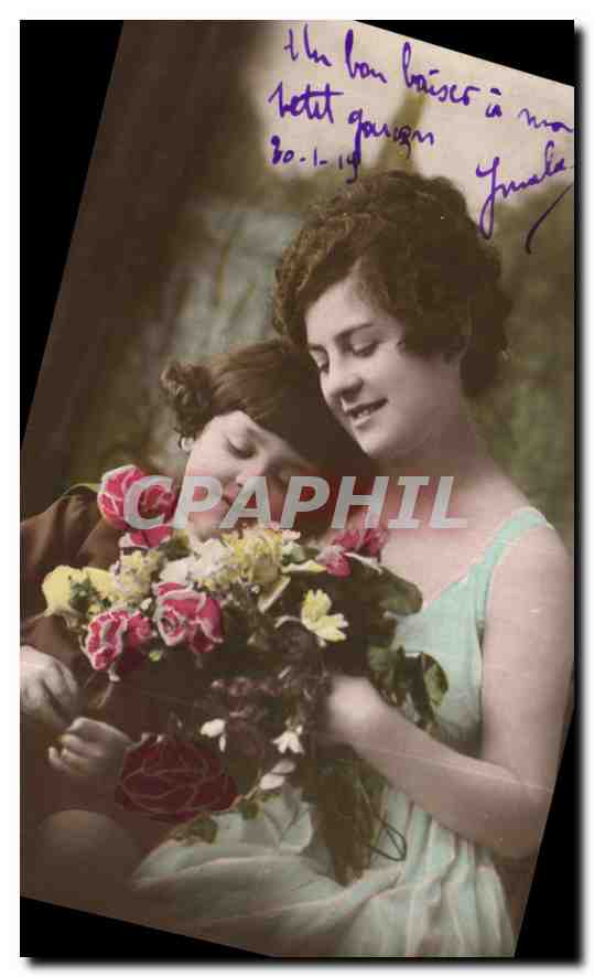 CPA Femme Enfant
