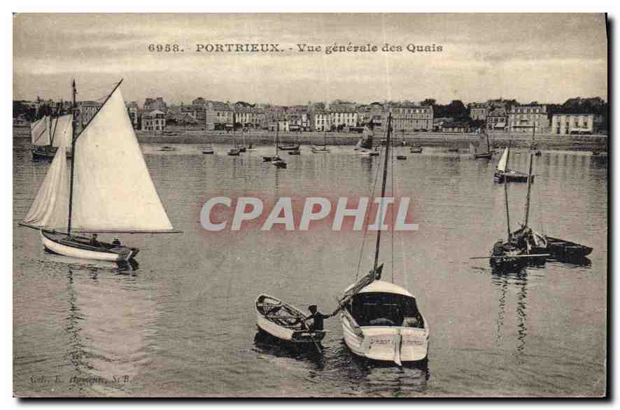 Portrieux - Vue générale des Quais — éditeur E. Huguet, n° 6958