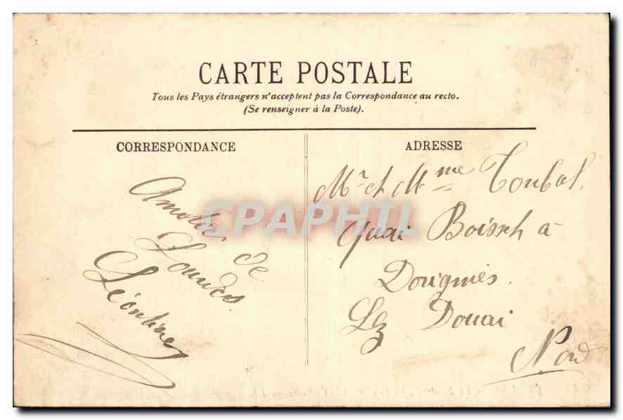 CPA Lourdes La Basilique les Piscines et le Clavaire  — Verso