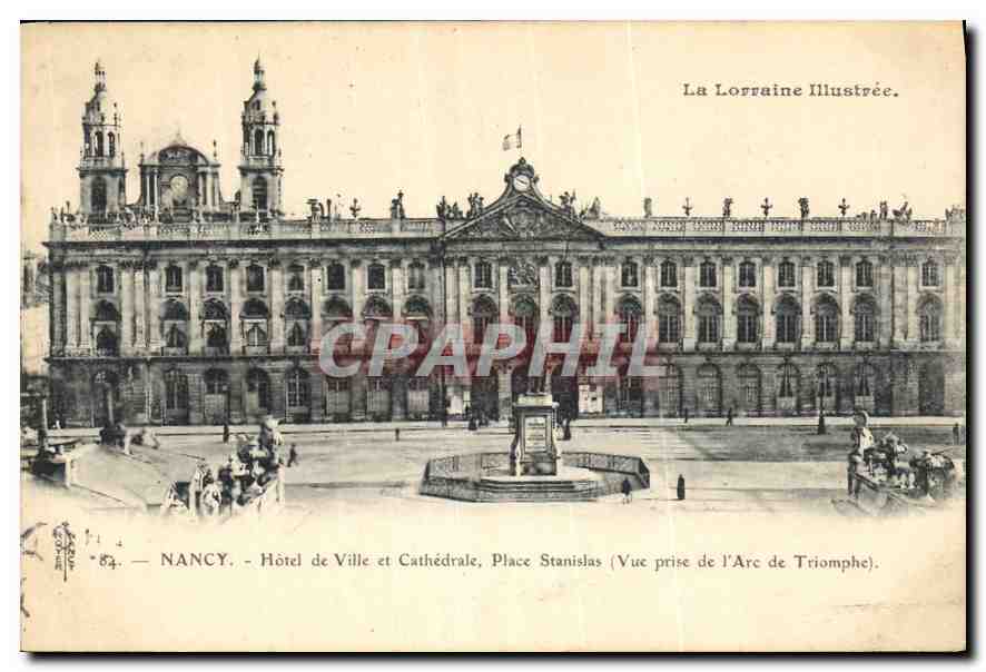 CPA Nancy  de Ville et Cathedrale Place Stanislas 