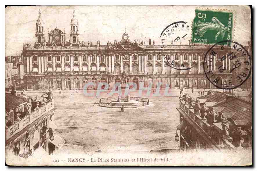 CPA Nancy La Place Stanislas et l'Hotel de Ville 