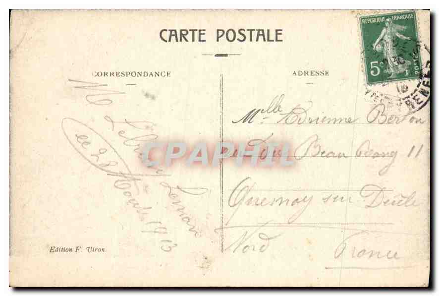 CPA Lourdes Station du Calvaire Jesus est condamne a mort  — Verso