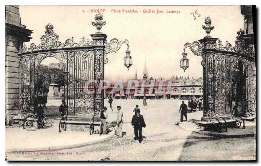 CPA Nancy Place Stanislas Grilles Jean Lamour 
