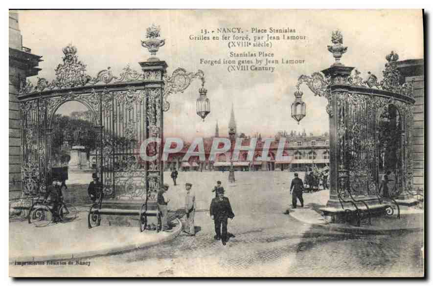 CPA Nancy Place Stanislas Grilles en fer forge par Jean Lamour 